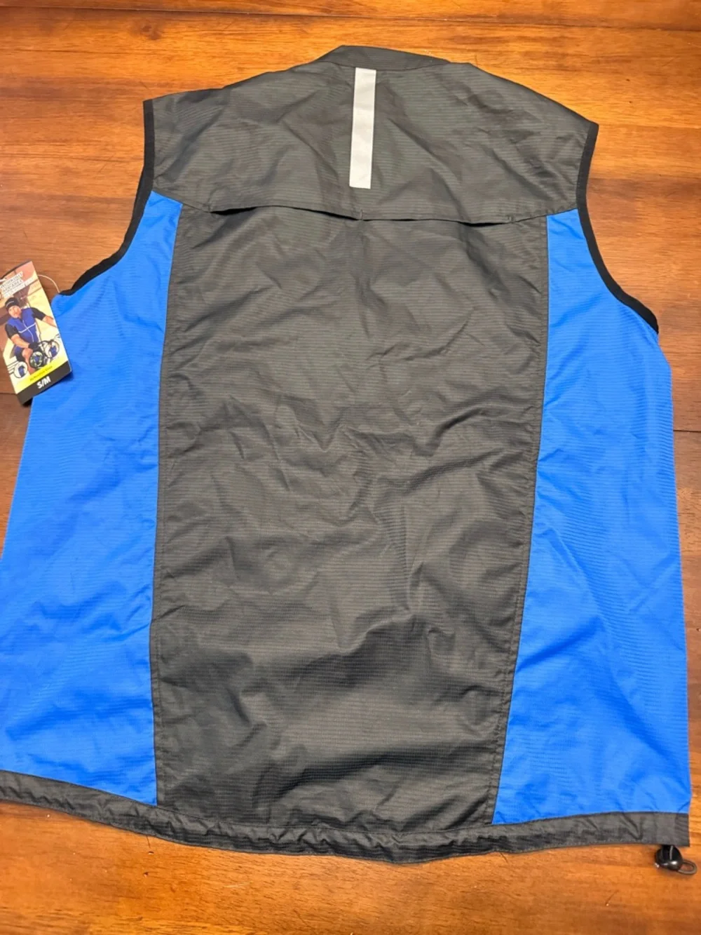 Gold’s Gym Men's Black & Blue Lightweight Vest with Reflective Trim
